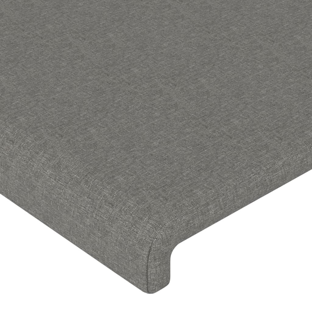 Cabeceira cinza escuro 180x5x118/128 cm tecido