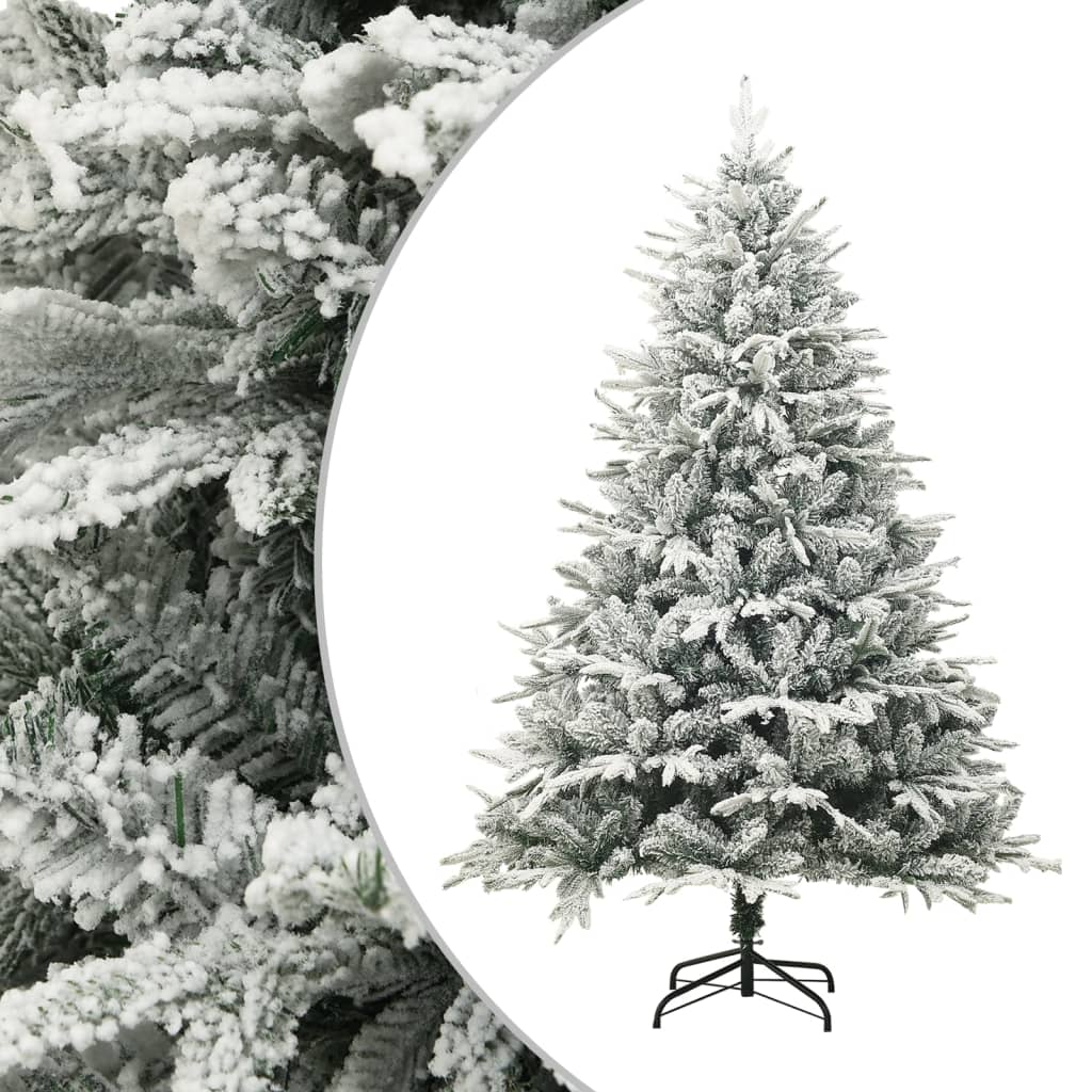 Árvore de natal artificial com neve 240 cm PVC e PE verde