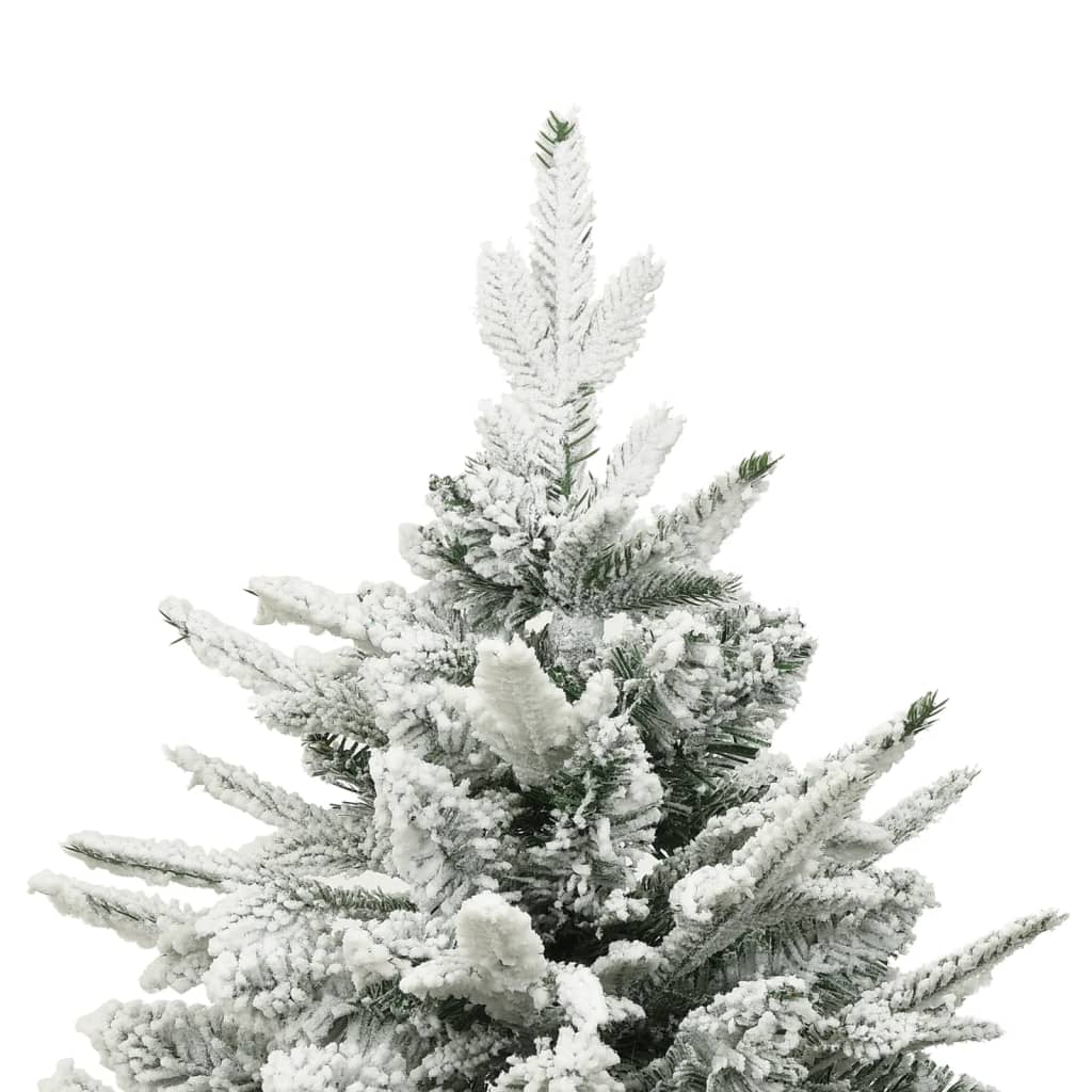 Árvore de natal artificial com neve 240 cm PVC e PE verde