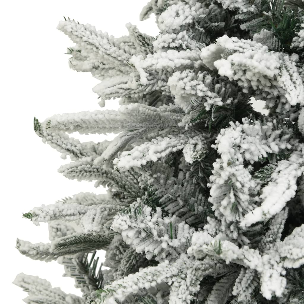Árvore de natal artificial com neve 240 cm PVC e PE verde