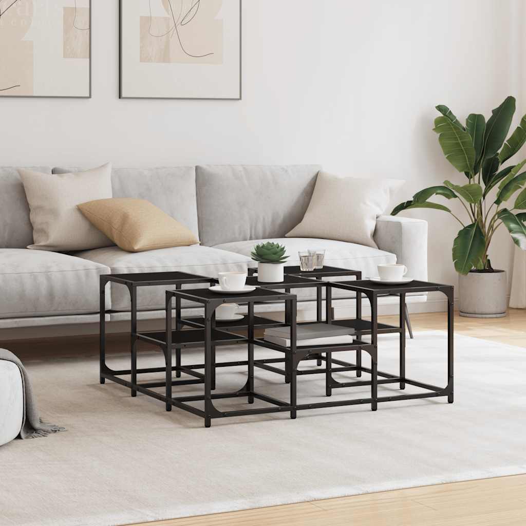 Mesa de centro 91x91x40 cm derivados de madeira preto
