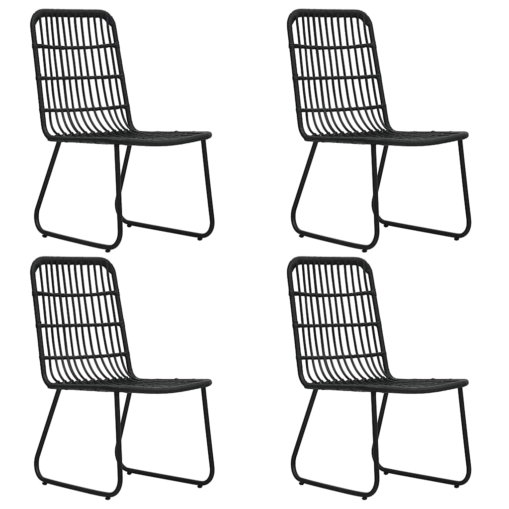 5 Pcs conjunto de jantar para exterior vime PE e vidro