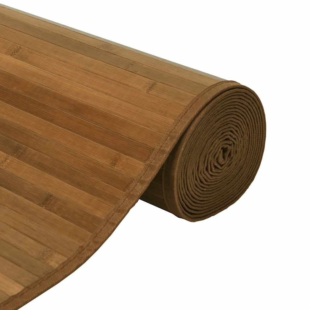 Tapete retangular 60x1000 cm bambu castanho