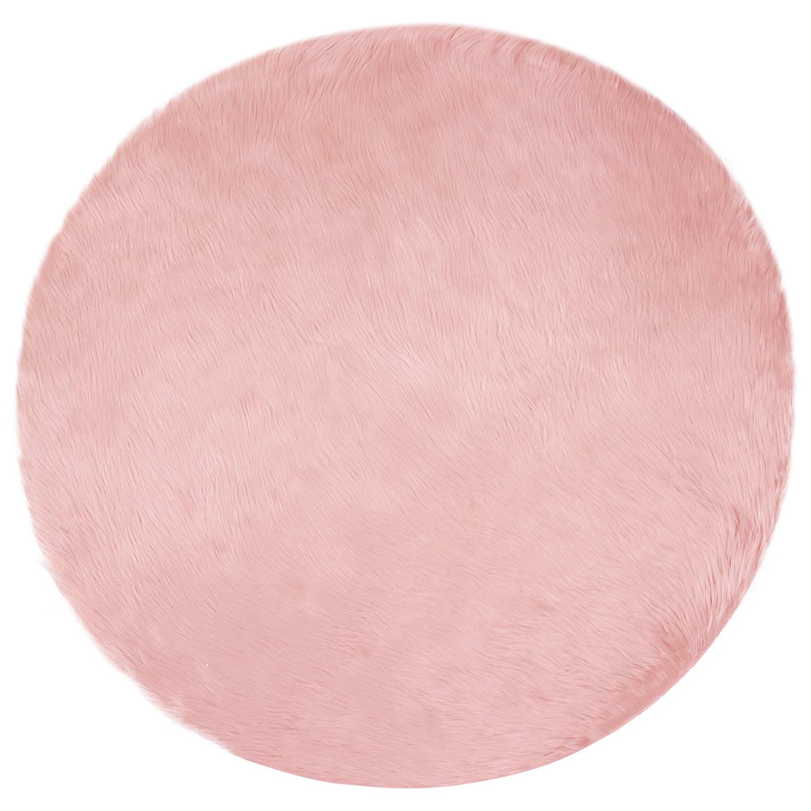 Tapete de de ovelha sintética tafalla rosa ø 200 cm poliéster