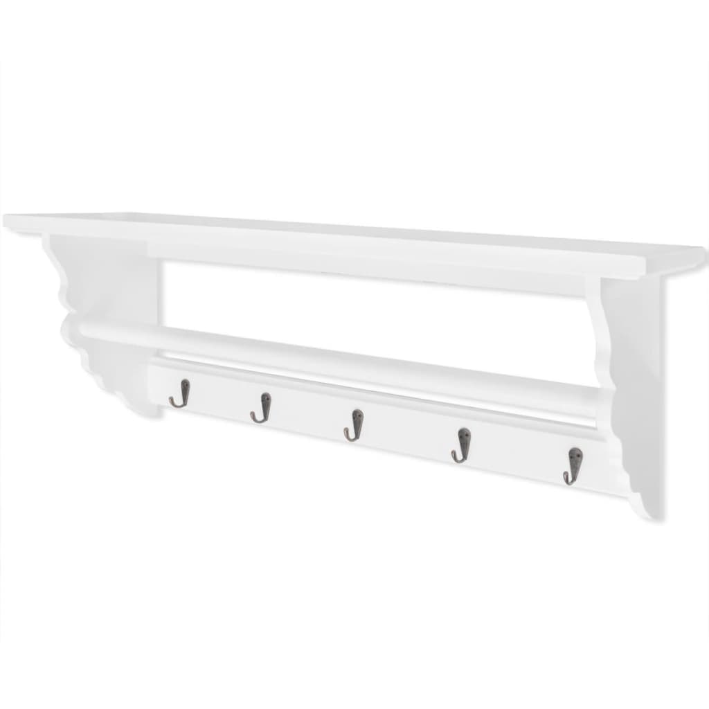 Suporte p/ casacos bengaleiro, estilo barroco MDF branco