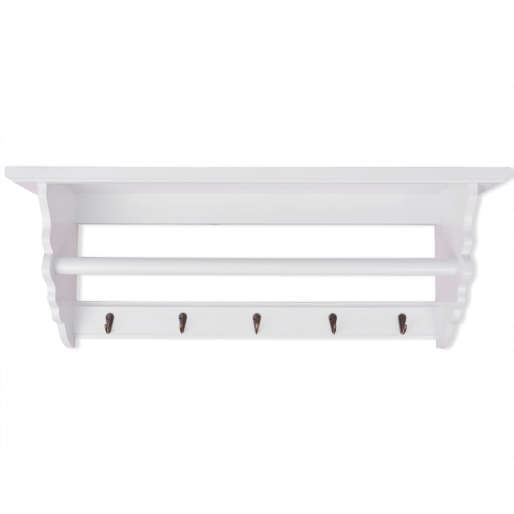 Suporte p/ casacos bengaleiro, estilo barroco MDF branco