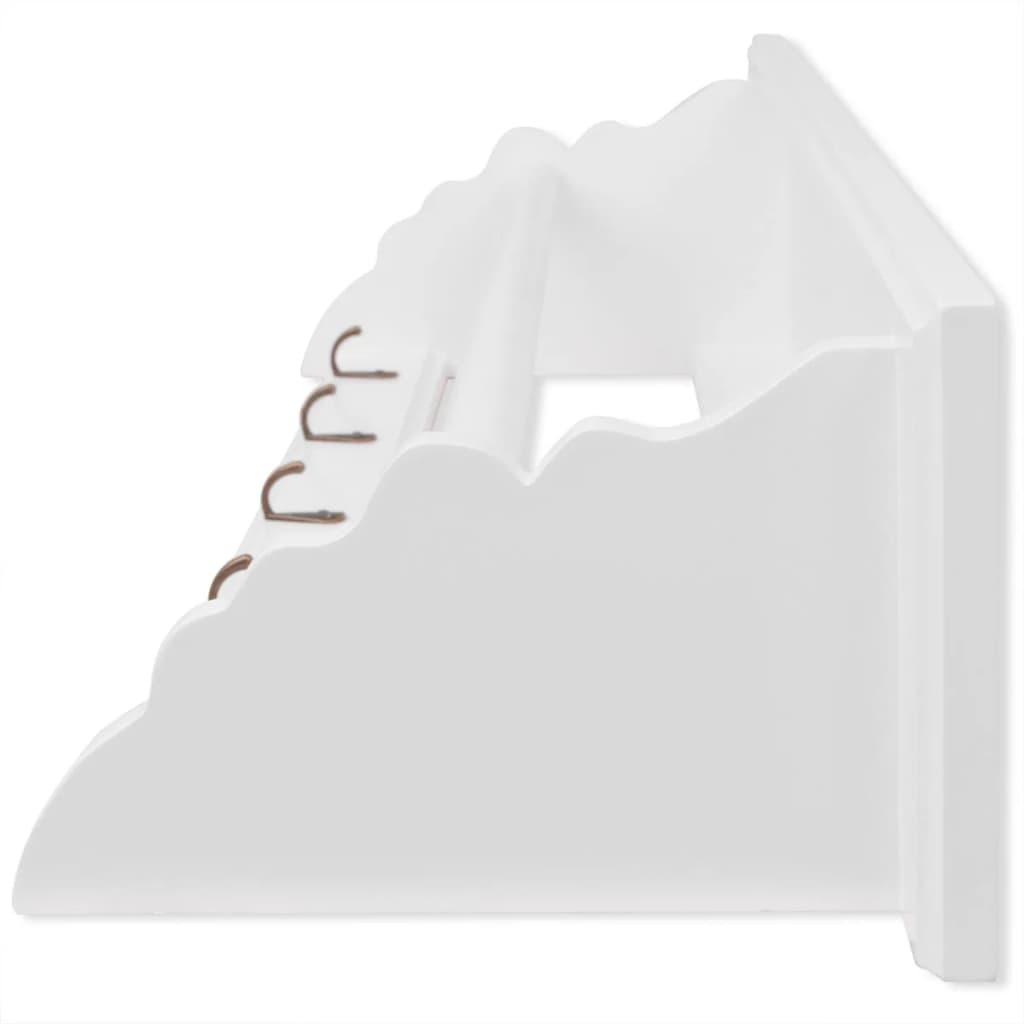 Suporte p/ casacos bengaleiro, estilo barroco MDF branco