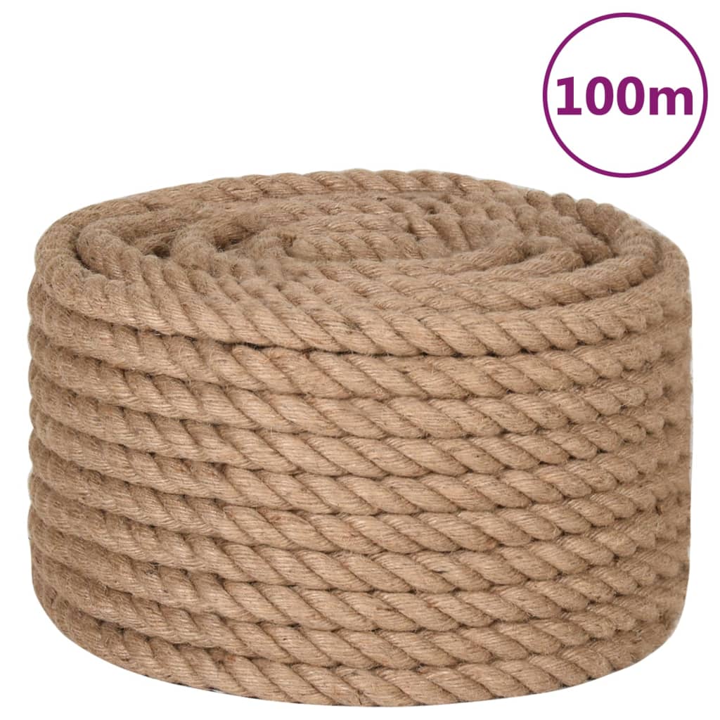 Corda de juta com 100 m de comprimento e 16 mm de espessura