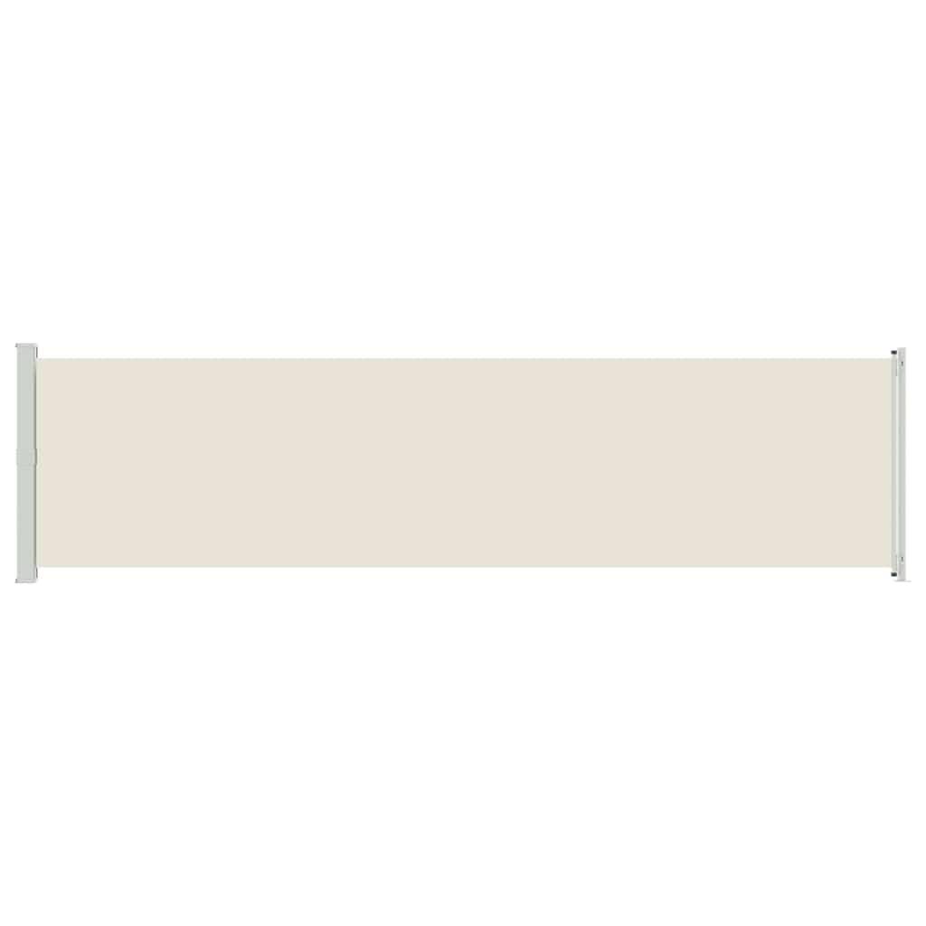 Toldo lateral retrátil para pátio 600x160 cm cor creme