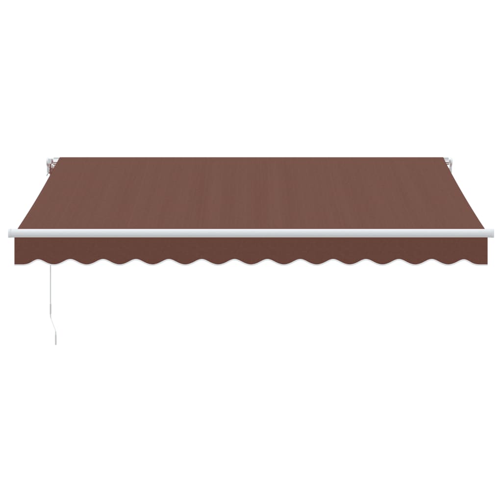 Toldo retrátil manual 350x250 cm castanho