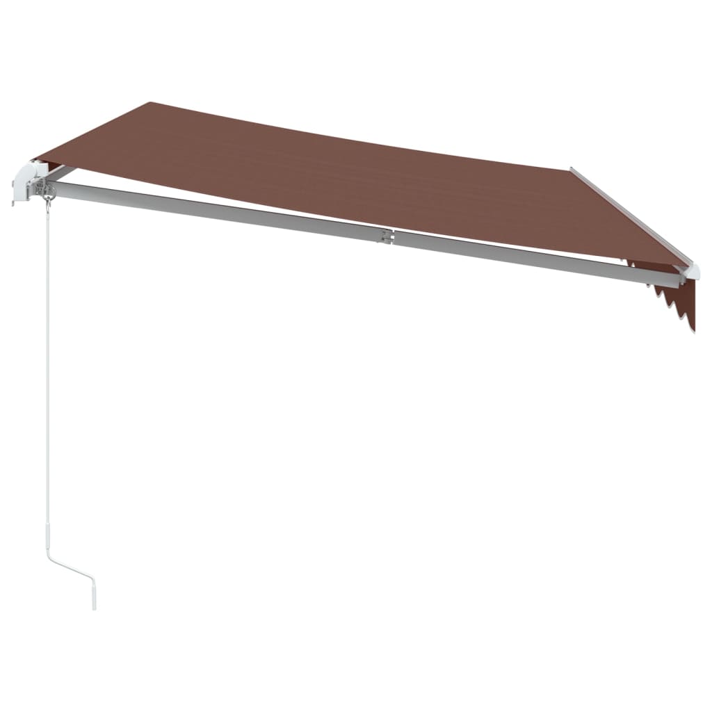 Toldo retrátil manual 350x250 cm castanho