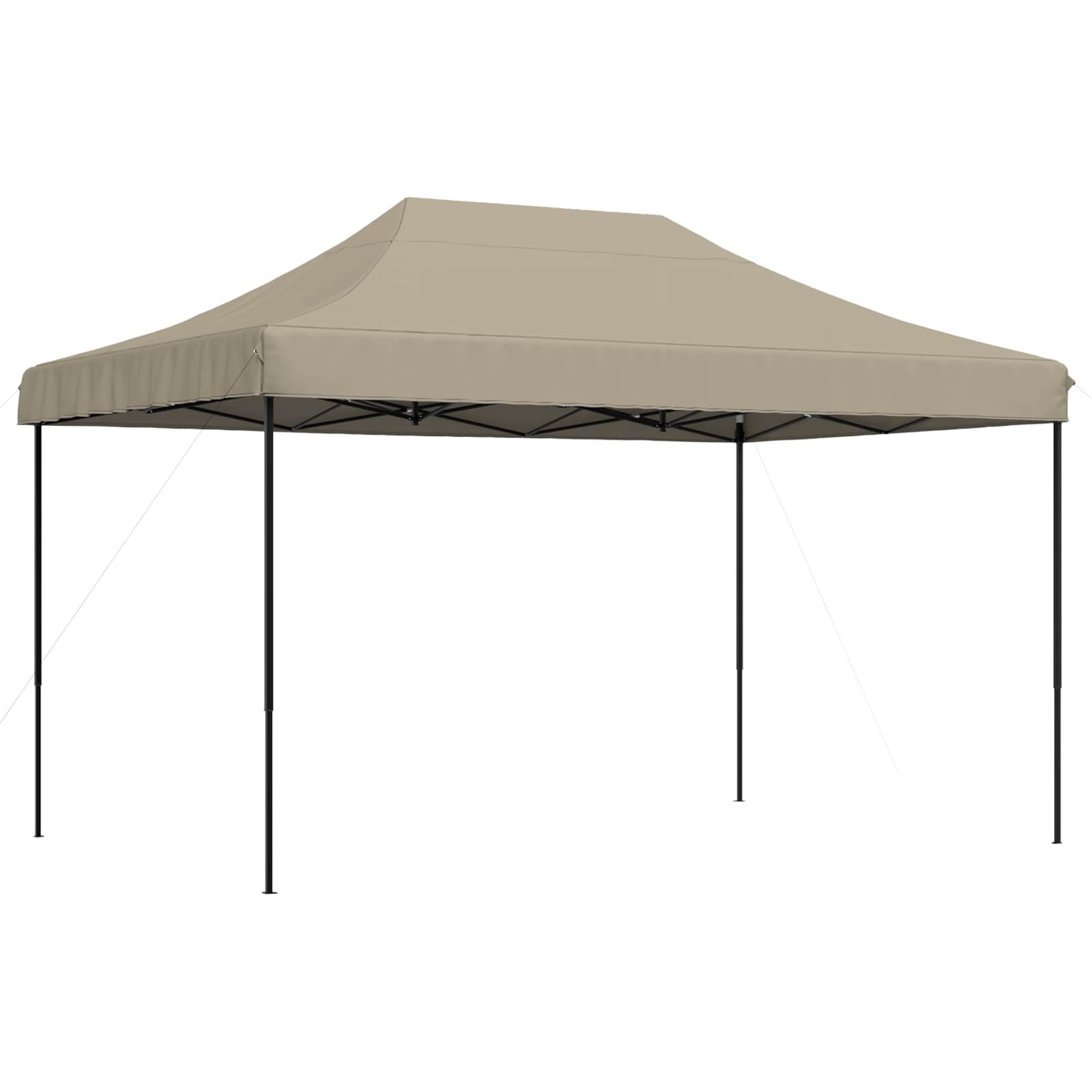 Tenda p/ festas pop-up dobrável 440x292x315cm cinza-acastanhado