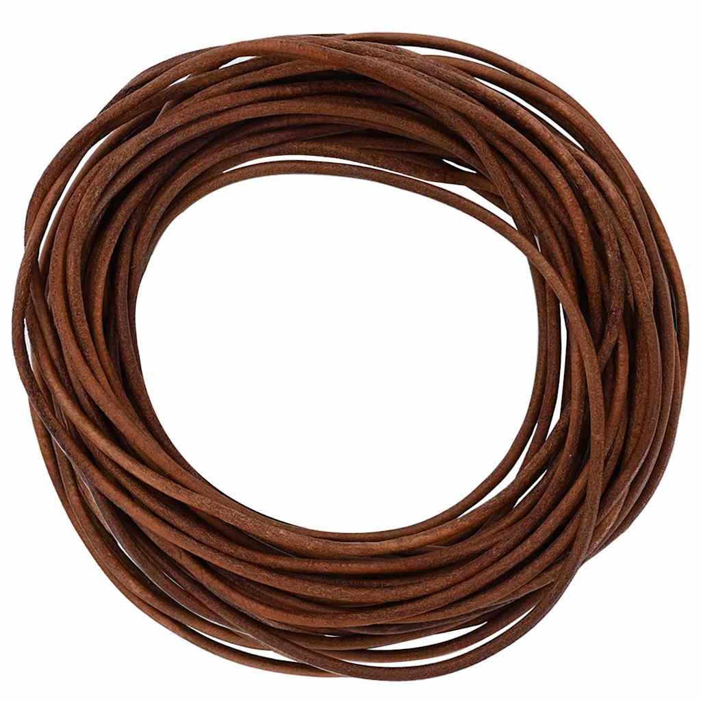 Corda de couro marrom claro ø2,5 mm x 50 m couro