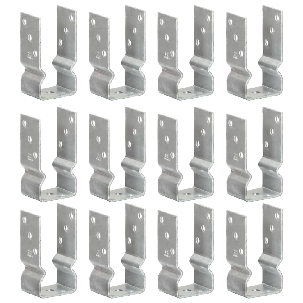 Âncoras de vedação 12 pcs 7x6x15 cm aço galvanizado prateado