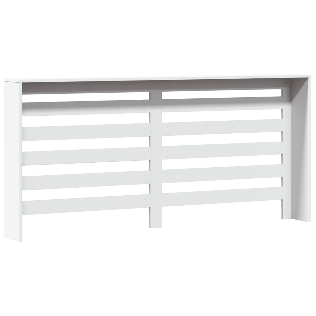 Cobertura de radiador 175x20x82 cm derivados de madeira branco