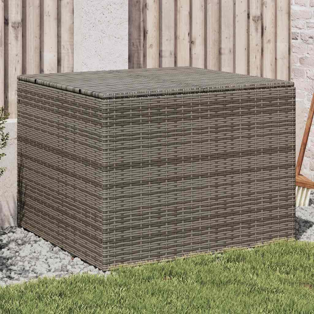 Caixa de arrumação para jardim 291l vime PE cinzento