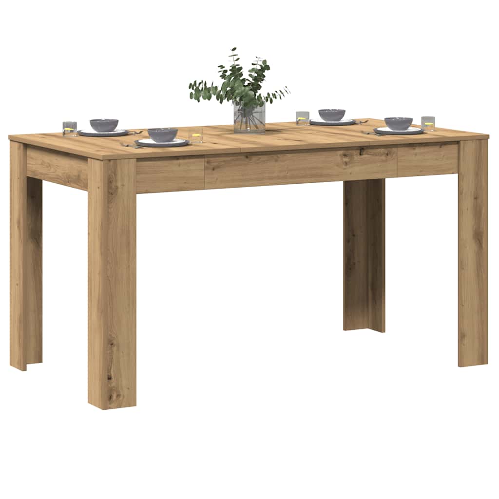 Mesa de jantar 140x74,5x76 cm deriv madeira carvalho artisiano