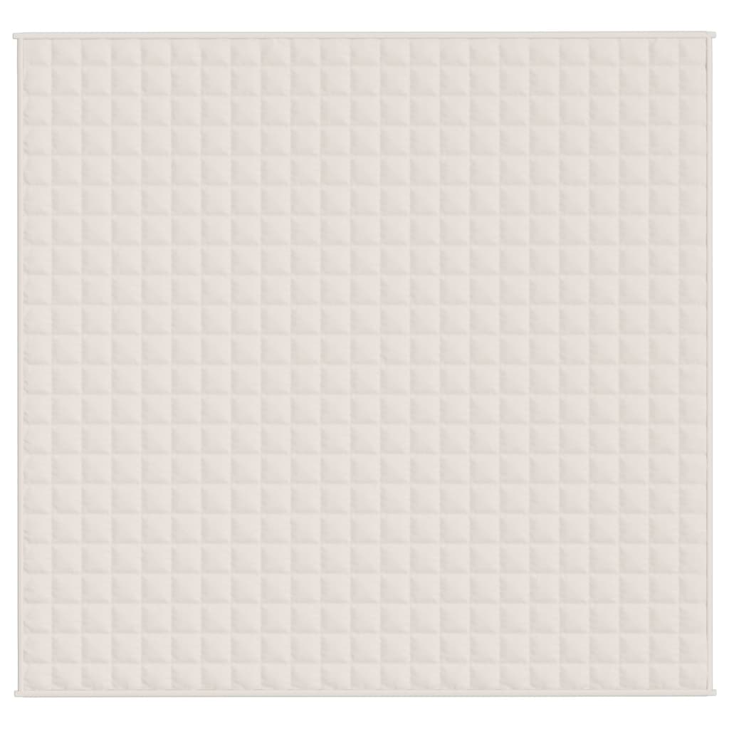 Manta pesada 15 kg 220x240 cm tecido creme-claro
