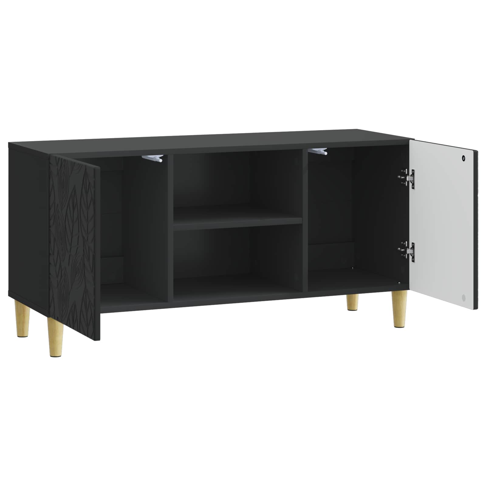 Gabinete para TV 102 x 34,5 x 50 cm preto derivados de madeira